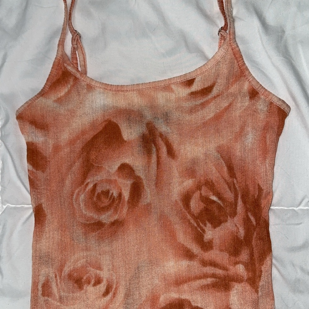 Forever 21 Floral Tank Top - Peach